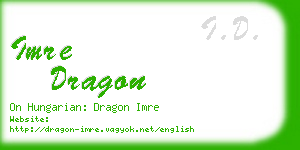 imre dragon business card